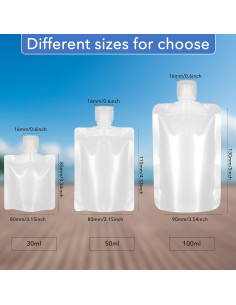 18 Bolsas de Compresión Reutilizables HQLESHUI 30ml 50ml 100ml 2