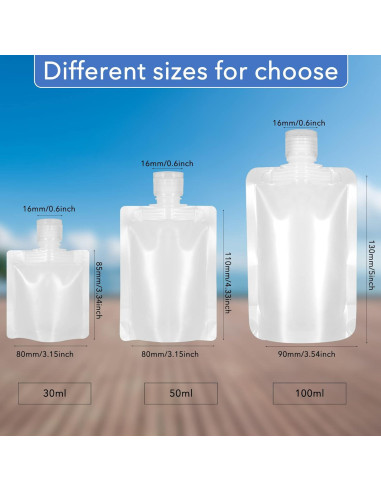 18 Bolsas de Compresión Reutilizables HQLESHUI 30ml 50ml 100ml