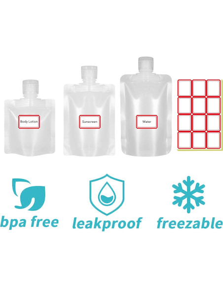 18 Bolsas de Compresión Reutilizables HQLESHUI 30ml 50ml 100ml