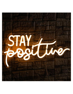 Letrero de Luz LED Neon Hoolerry 40x21 cm Mantente Positivo