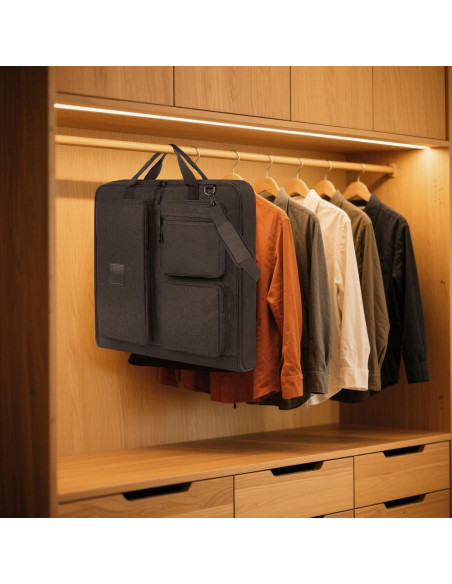 Bolsa de traje de viaje OPOALO 45" Negro para cabina