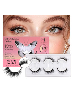 Pestañas Autoadhesivas JoMay Baile de Mariposa 3D 3 Pares