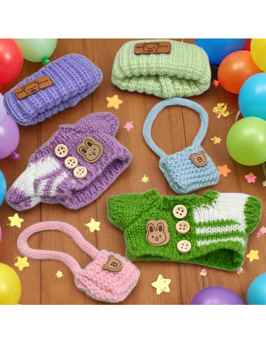 Conjunto de Ropa de Ganchillo para Muñecas 15/17cm - Azul