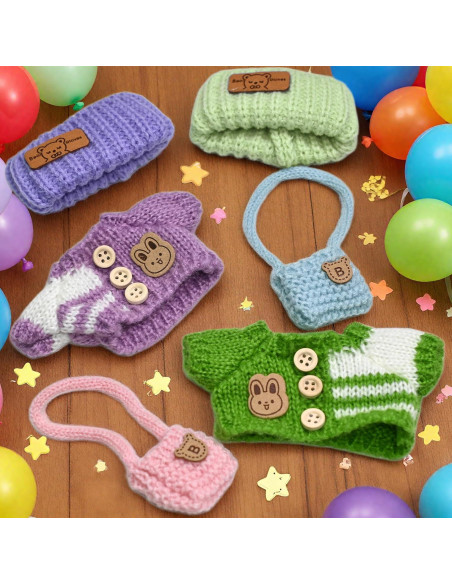 Conjunto de Ropa de Ganchillo para Muñecas 15/17cm - Azul