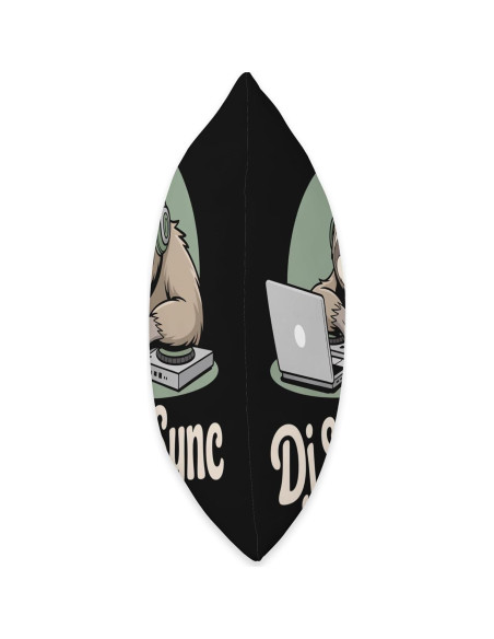 Cojín DJ SlowSync Perezoso 16x16 para Laptop y Auriculares