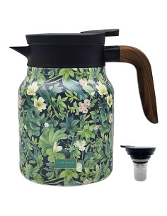 Termo de Té MofivKce 875ml Vintage Acero Inoxidable Floral