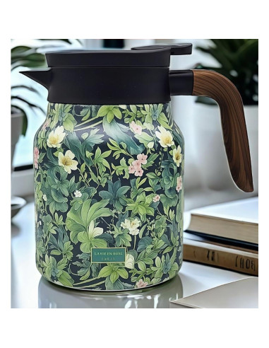 Termo de Té MofivKce 875ml Vintage Acero Inoxidable Floral