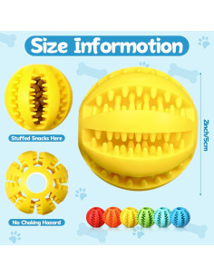 12 Pelotas de Juguete Interactivas para Perros Suilung 5 cm 2