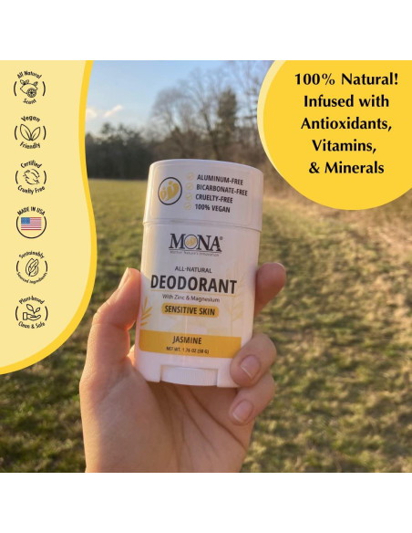 Desodorante Natural MONA BRANDS para Piel Sensible - 2x49.87g