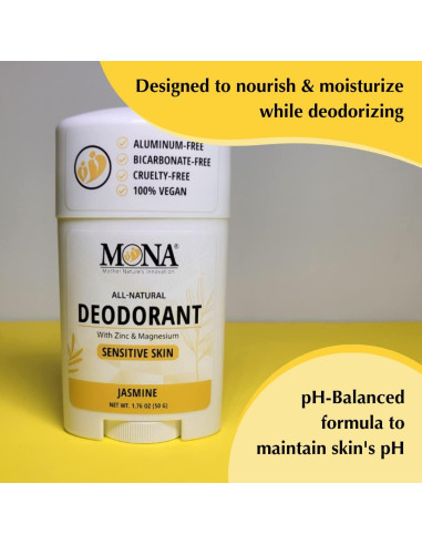 Desodorante Natural MONA BRANDS para Piel Sensible - 2x49.87g
