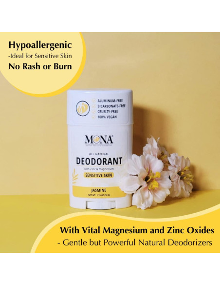Desodorante Natural MONA BRANDS para Piel Sensible - 2x49.87g