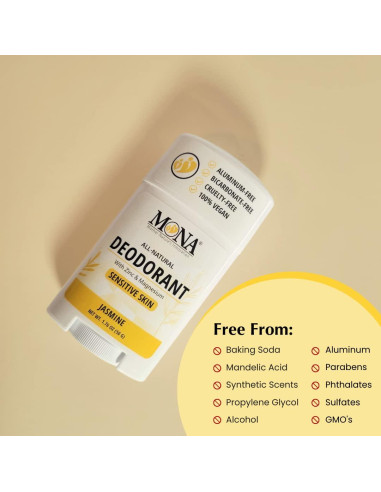 Desodorante Natural MONA BRANDS para Piel Sensible - 2x49.87g