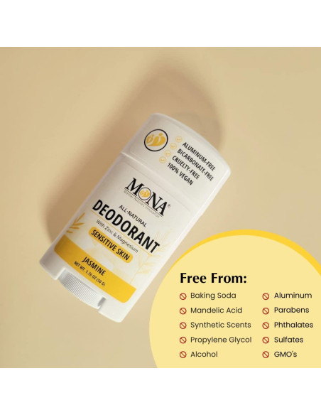 Desodorante Natural MONA BRANDS para Piel Sensible - 2x49.87g