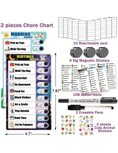 Tabla de Tareas Deslizante Hoshimari para Niños Reutilizable 2
