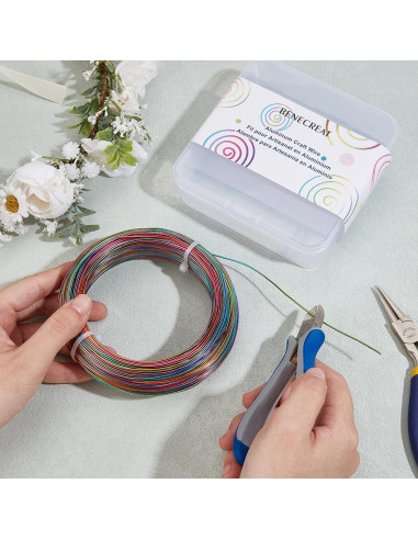 Alambre de Joyería BENECREAT 18 Calibres 93.6 m Multicolor