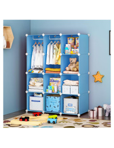 Cajonera para Bebés VIPZONE Azul, Armario Portátil 39.9x89.9x119.9 cm