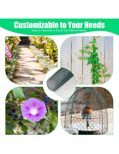 Malla de Gallinero HANWRAPS 39.9x229.9 cm Verde Galvanizada