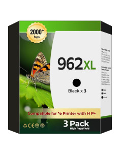 Cartucho de Tinta Negra 962XL Compatible HP OfficeJet Pro 9010e