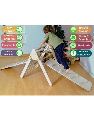 Juego de Escalada de Madera Kidodido - Triángulo y Arco Montessori
