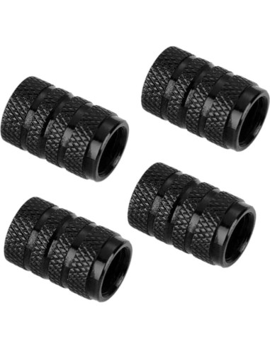 Tapas de Válvula de Neumático Genérico Aluminio Negro 4 Pcs