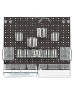 Kit Organizador de Pared Azar Displays 24 Piezas Negro