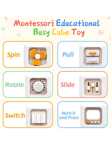 Juguetes Montessori 6 en 1 MTTIERY para Bebés 0-3 Años