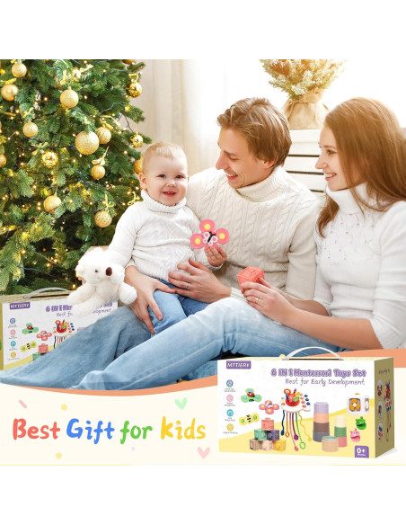 Juguetes Montessori 6 en 1 MTTIERY para Bebés 0-3 Años