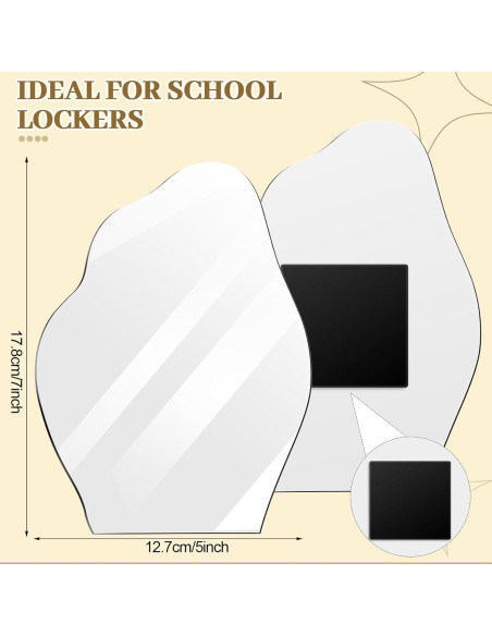 Espejo Magnético Yalikop 17.8x12.7cm Irregular para Taquilla