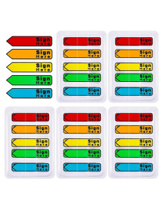 Etiquetas Adhesivas Multicolor Colarr 500 Piezas Firmar Aquí