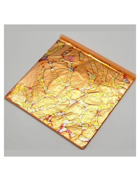 Hojas Metálicas Variegadas Tropical Glitz 25 Hojas 14x14cm