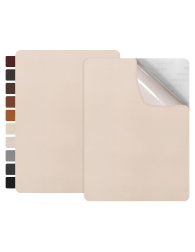 Kit de Parche de Cuero Autoadhesivo FR 20.32x27.94 cm Beige