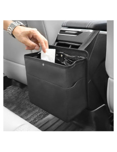 Basurero de Coche Accmor Negro con 60 Bolsas Reutilizables