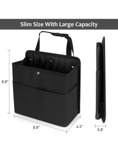 Basurero de Coche Accmor Negro con 60 Bolsas Reutilizables 2