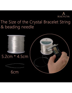 Cordón Elástico Transparente BEADNOVA 0.8mm 100m para Joyería 2