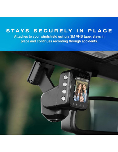 Cámara Dash TYPE S P200 PRO 360 2K 1440p con G-Sensor