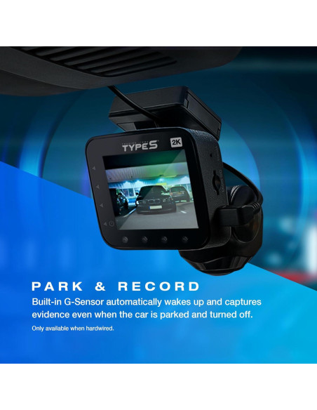 Cámara Dash TYPE S P200 PRO 360 2K 1440p con G-Sensor