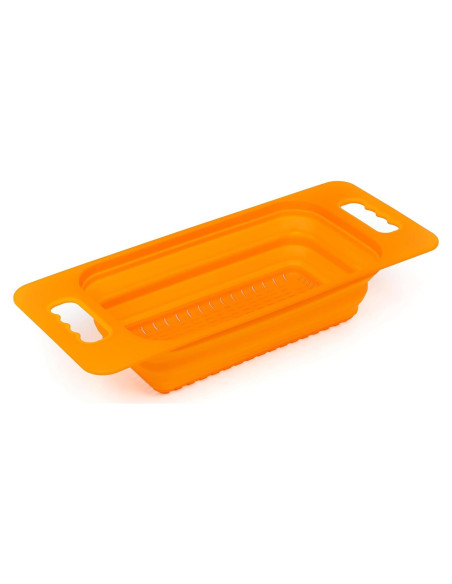 Colador Plegable Rectangular Sammart Naranja 45x18.5 cm