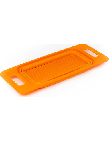 Colador Plegable Rectangular Sammart Naranja 45x18.5 cm
