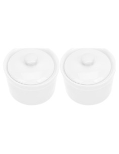 Olla de Sopa Cerámica Zerodeko 2 Piezas 9x9cm Blanca