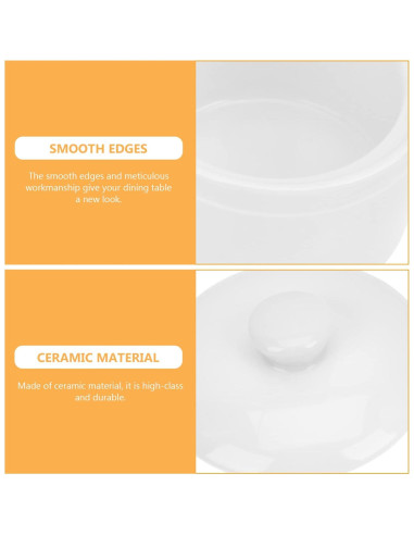 Olla de Sopa Cerámica Zerodeko 2 Piezas 9x9cm Blanca