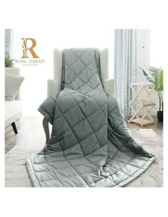 Manta con peso Royal Therapy 122x198cm 9kg Algodón Aguamarina