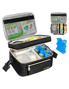 Bolsa Enfriadora de Leche Materna OUUTMEE Doble Capa 31x20x17.5cm