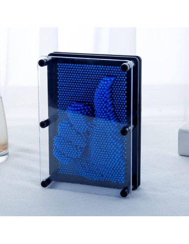 Juguete Sensorial Pin Art 3D Sharkwill Azul 15x20 cm