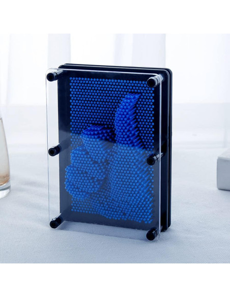 Juguete Sensorial Pin Art 3D Sharkwill Azul 15x20 cm