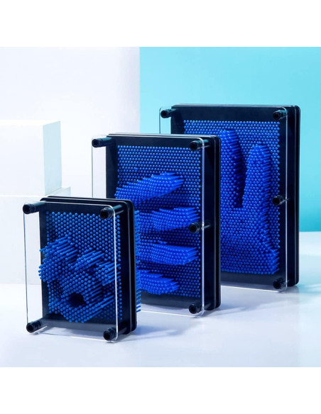 Juguete Sensorial Pin Art 3D Sharkwill Azul 15x20 cm