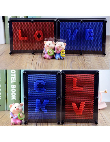 Juguete Sensorial Pin Art 3D Sharkwill Azul 15x20 cm