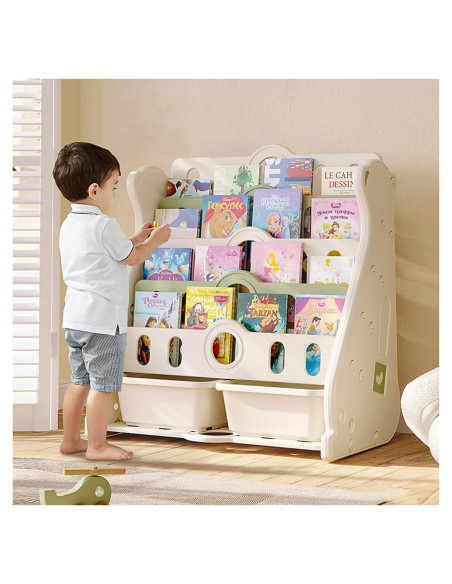 Estantería Infantil Deer COCO Verde 4 Niveles para Juguetes