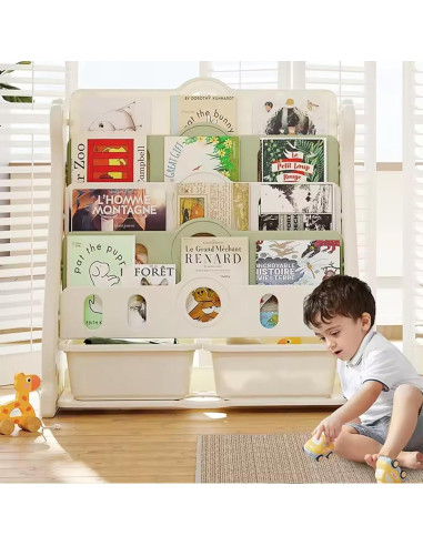 Estantería Infantil Deer COCO Verde 4 Niveles para Juguetes