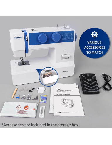 Máquina de Coser Eléctrica FEIYUE FYe310 con Pedal y 25 Puntos