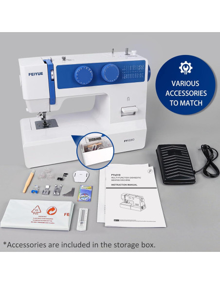Máquina de Coser Eléctrica FEIYUE FYe310 con Pedal y 25 Puntos